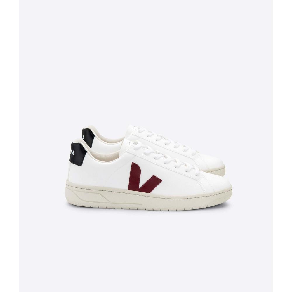 White/Black/Red Women\'s Veja URCA CWL Shoes | AU 564XYU